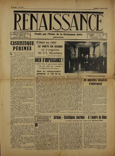 La Nouvelle Renaissance  N°107 (04 juil. 1947)
